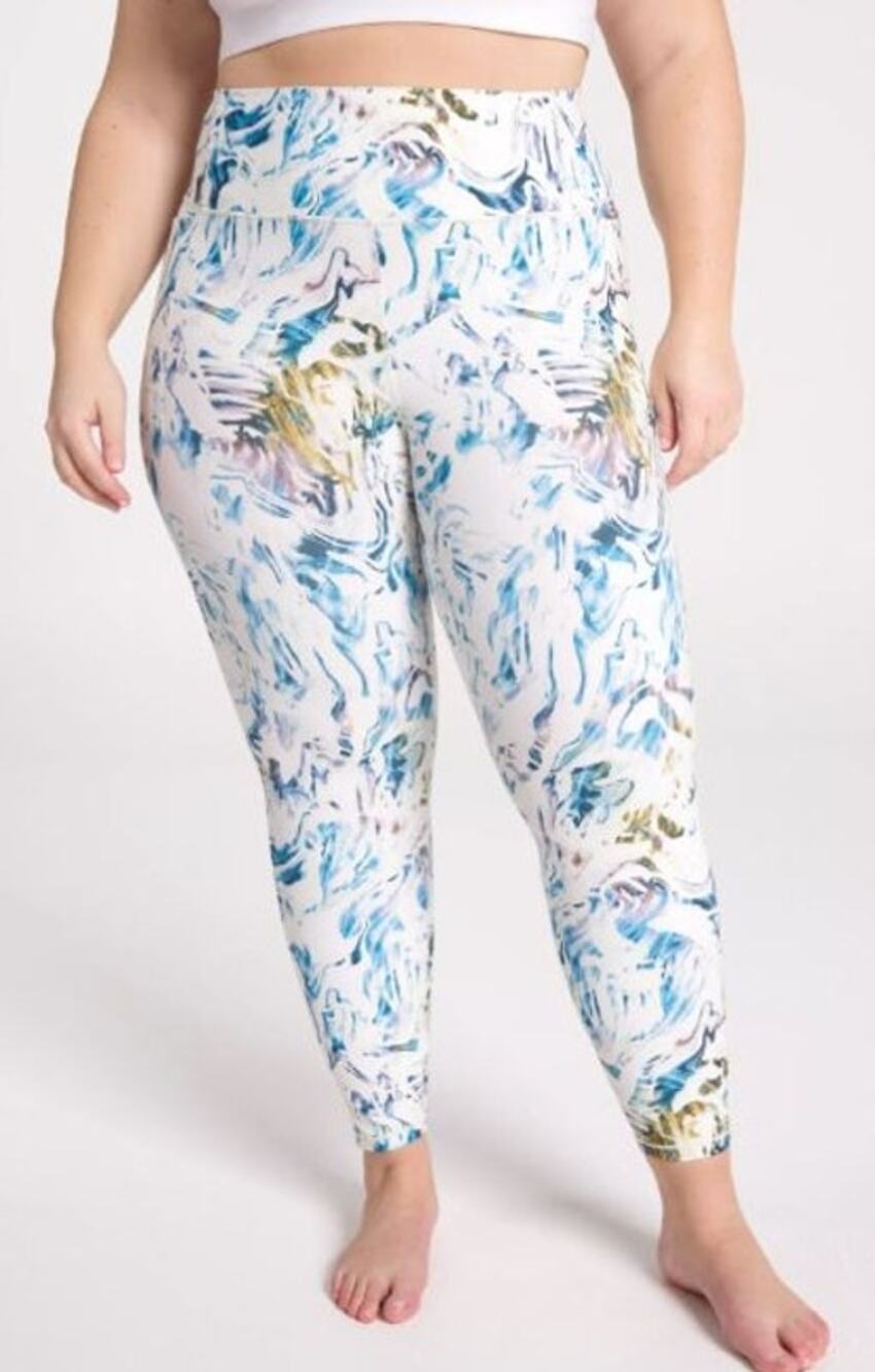 CALIA Inspire High Rise 7/8 Leggings XXL Moss Print Pockets UPF Yoga  NWT